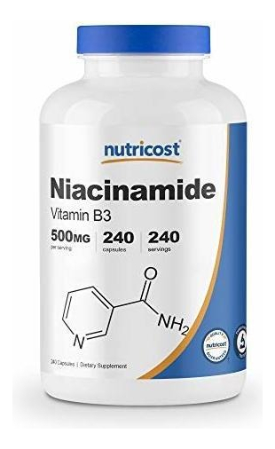 Salud y Equipamiento Médico - Nutricost Niacinamida (vitamina B3) 500 Mg, 240 Cápsulas -