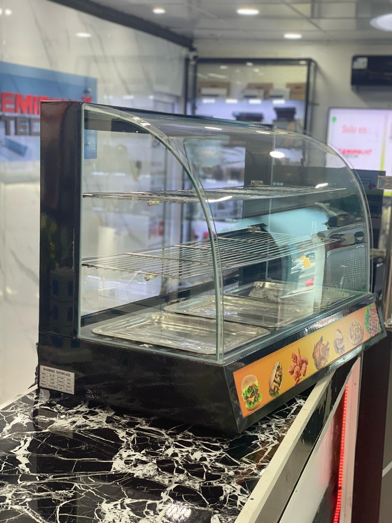equipos profesionales - Vitrina exhibidora mostrador caliente de comida de 3 niveles 36 pulgadas 6