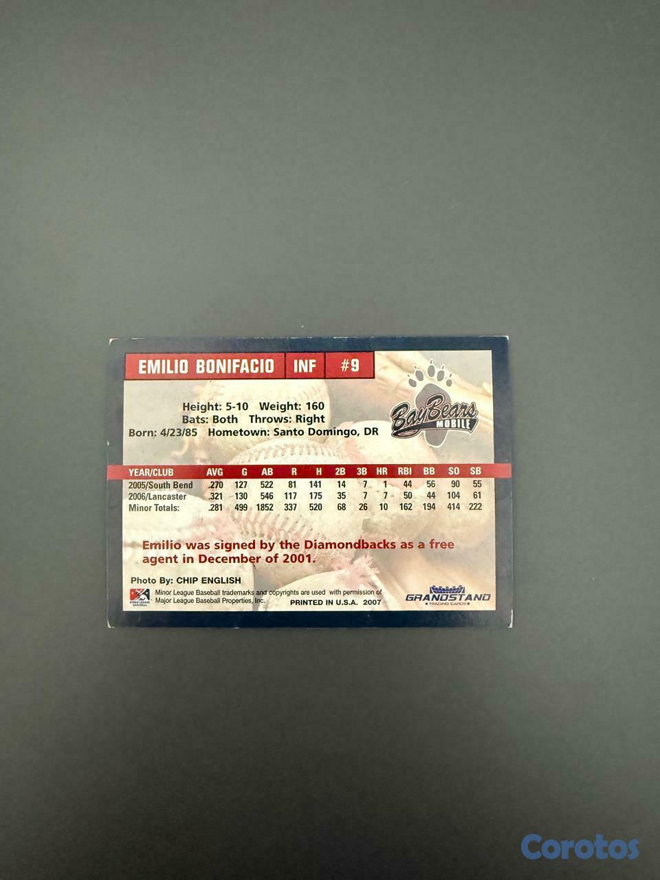 Artículos Deportivos - Emilio Bonifacio-Tarjeta de Prospecto Autografiada 3