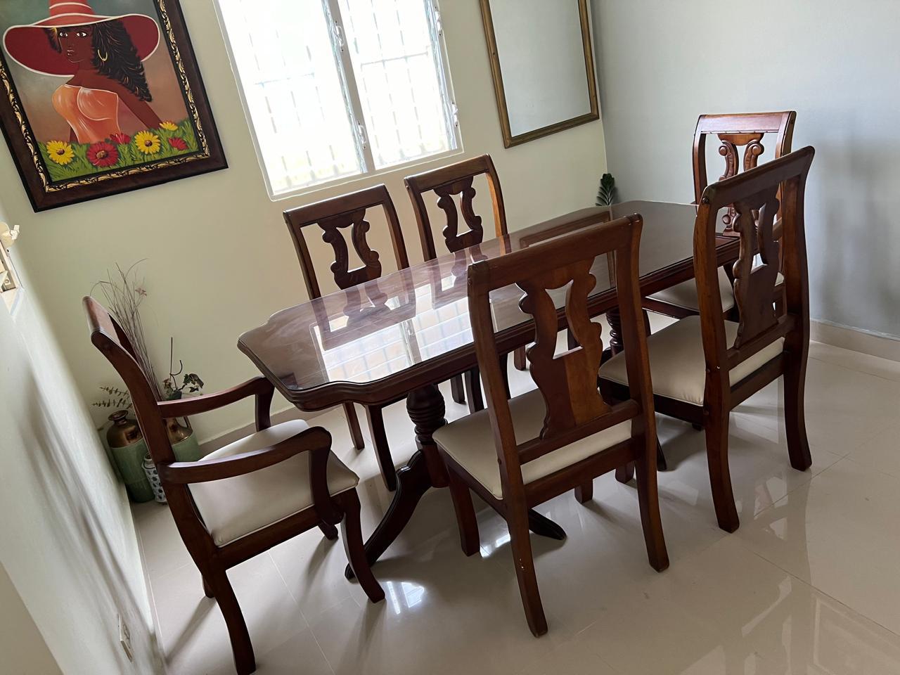 muebles y colchones - Se vende juego de comedor de 6 sillas