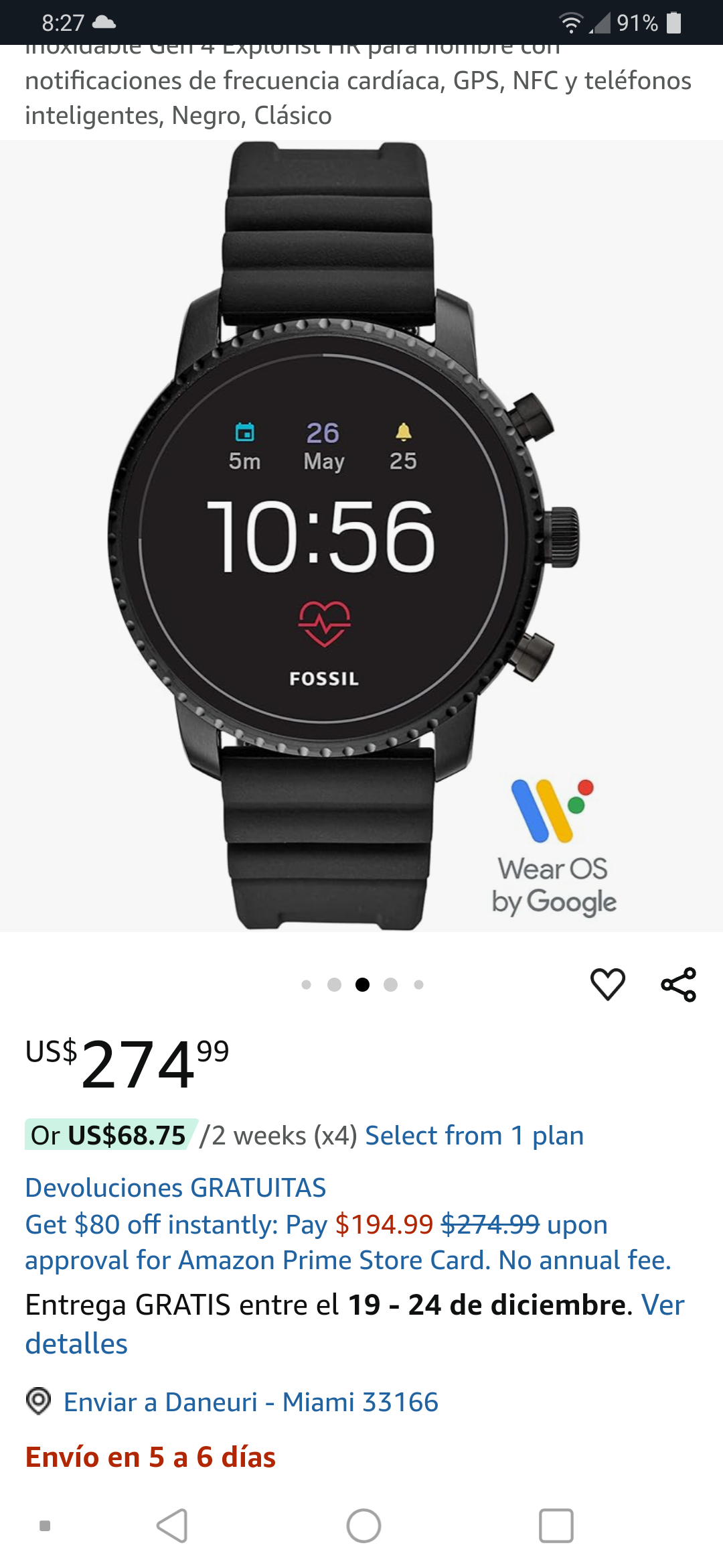 otros electronicos - Reloj fossil inteligente  1