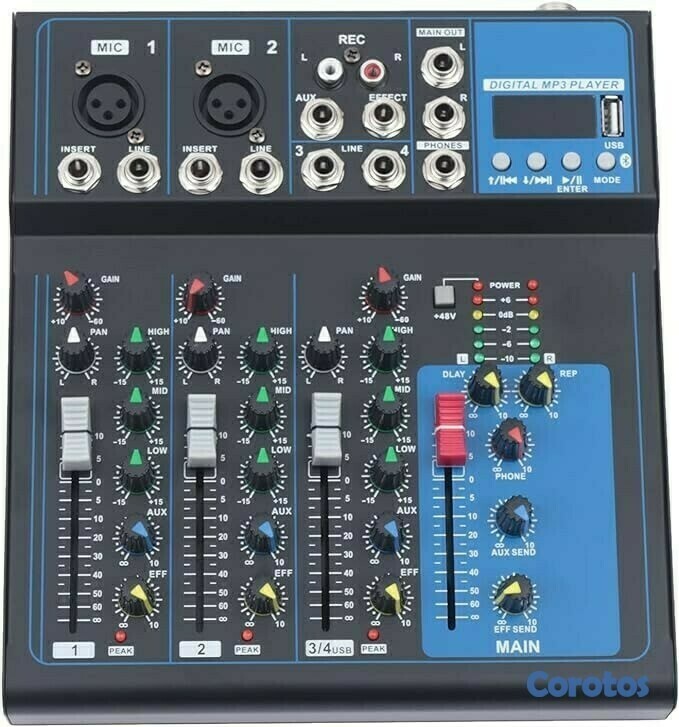 camaras y audio - MEZCLADOR DE SONIDO MIXER 4 CANALES SQ-04 6