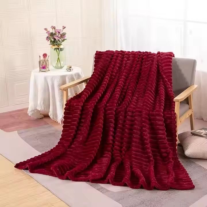 muebles y colchones - manta rayada  2