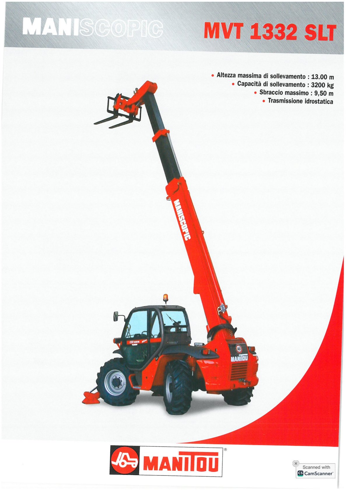 camiones y vehiculos pesados - Telehandler MVT1332 SLT -  levanta 3200 kg a 13 Mt 8