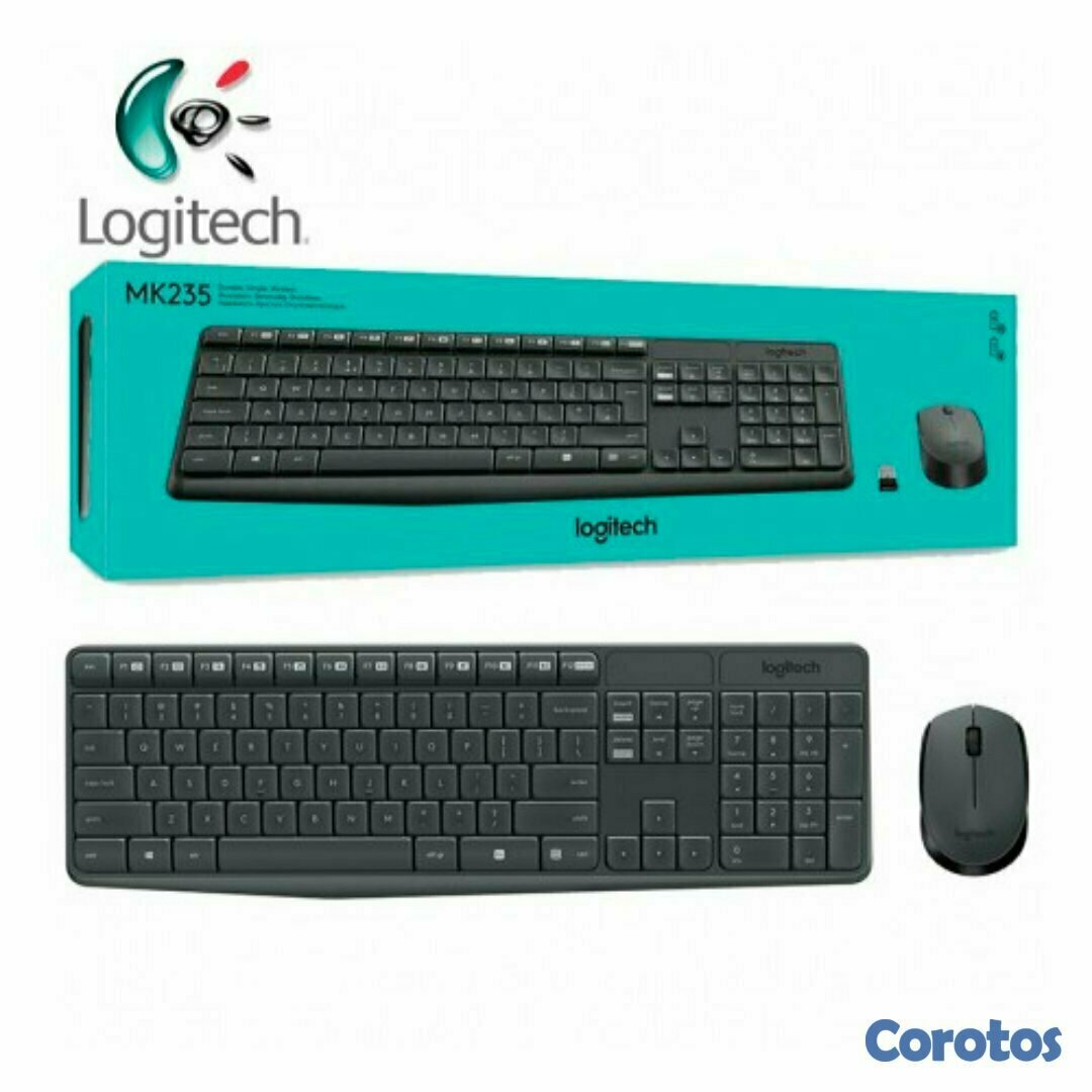computadoras y laptops - TECLADO MOUSE LOGITECH MK235 USB WIRELESS RECEIVER 2.4GHZ WIRELESS, ESPAÑOL, 10M 1
