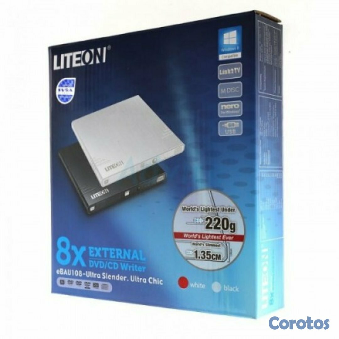 computadoras y laptops - DVDRW EXTERNO LITEON, (QUEMADORA DE DVD EXTERNA) )USB, ULTRA SLENDER.  3