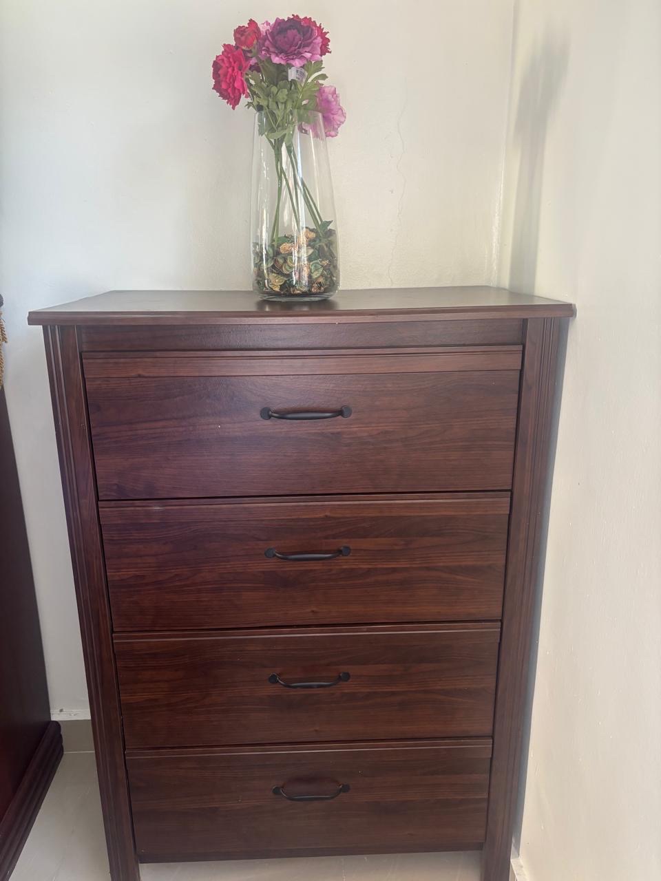 muebles y colchones - cama con cajones, colchón y cavetero 3