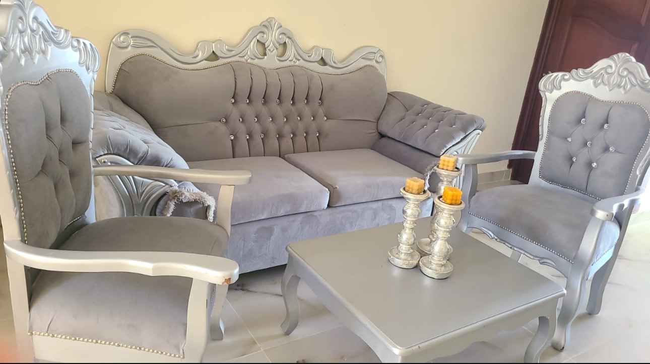 muebles y colchones - juego de mueble en caoba  3