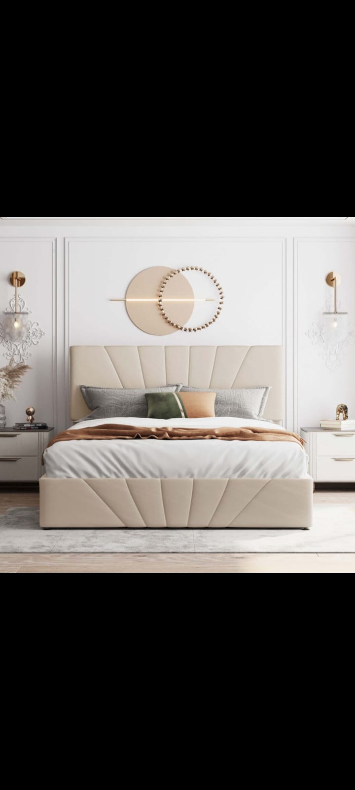 muebles y colchones - Bases modernas tapizadas, envio gratis