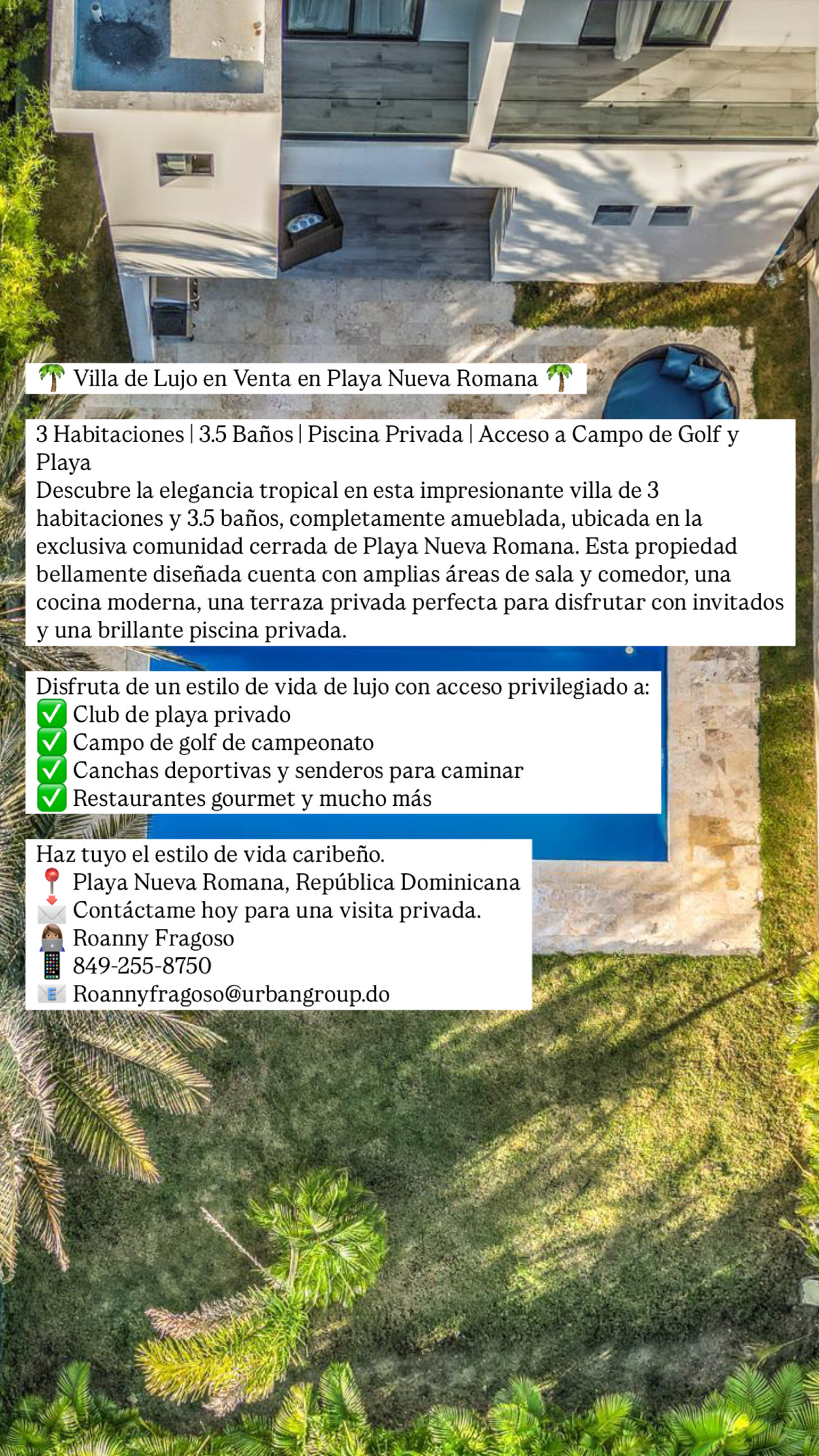 casas vacacionales y villas - 🌴Villa de Lujo de Venta en Playa Nueva Romana 🌴  8