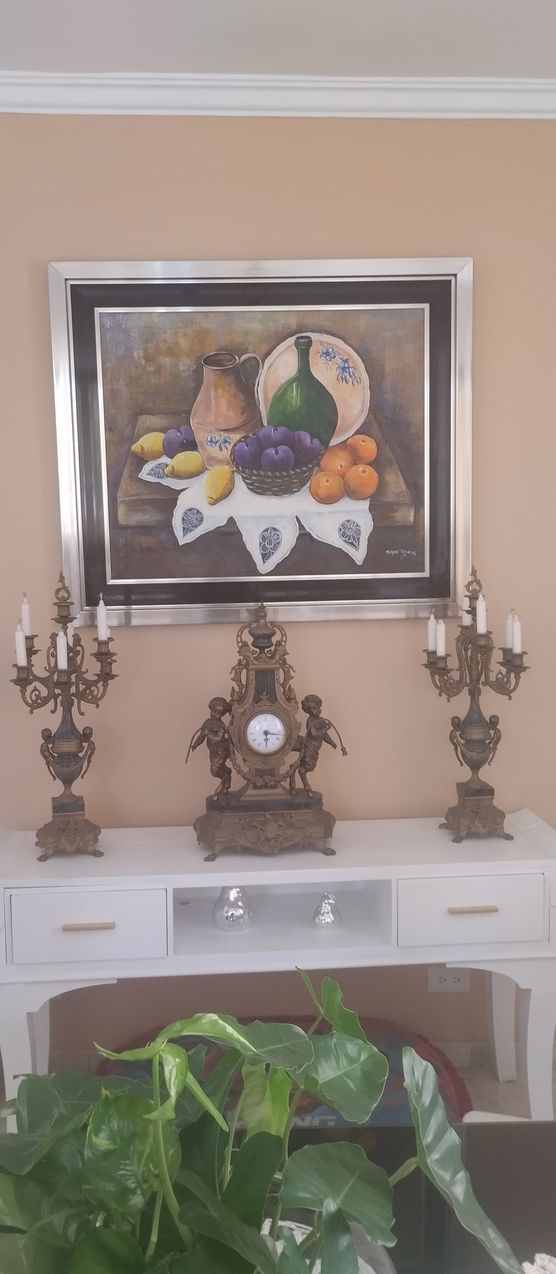 arte y antigüedades - Orologio Trittico en bronce y mármol  1