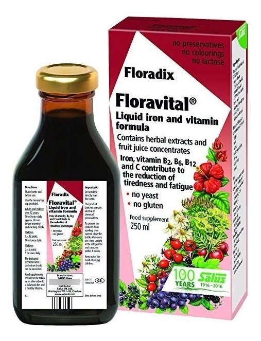 Salud y Equipamiento Médico - Salus Floradix Floravital Jarabe 250 Ml