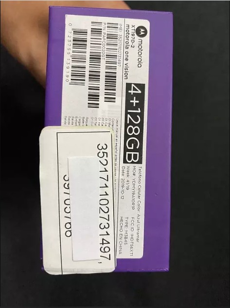 celulares y tabletas - Vendo Motorola One Vision de 128 GB, usado, con su caja y todos sus accesorios. 2