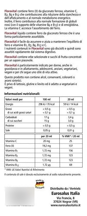 Salud y Equipamiento Médico - Salus Floradix Floravital Jarabe 250 Ml 1