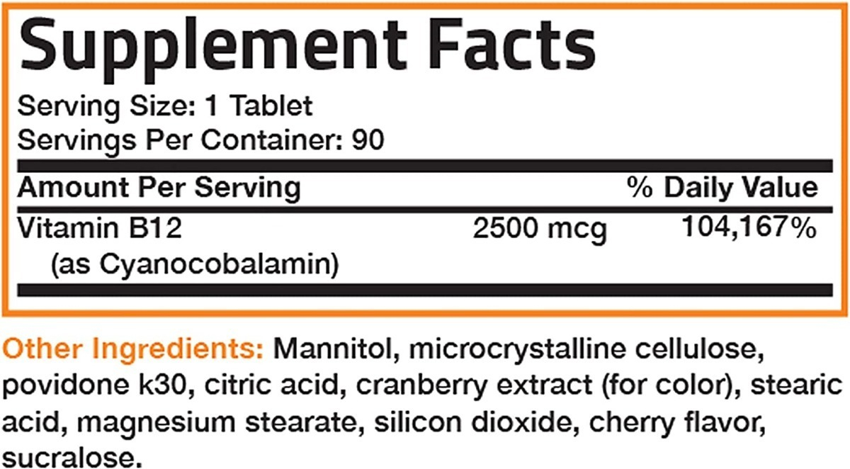 Salud y Equipamiento Médico - Vitamina B12 2500 Mcg Bronson 1