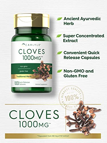 Salud y Equipamiento Médico - Suplemento De Clavo 1000mg 100cap Carlyle 3