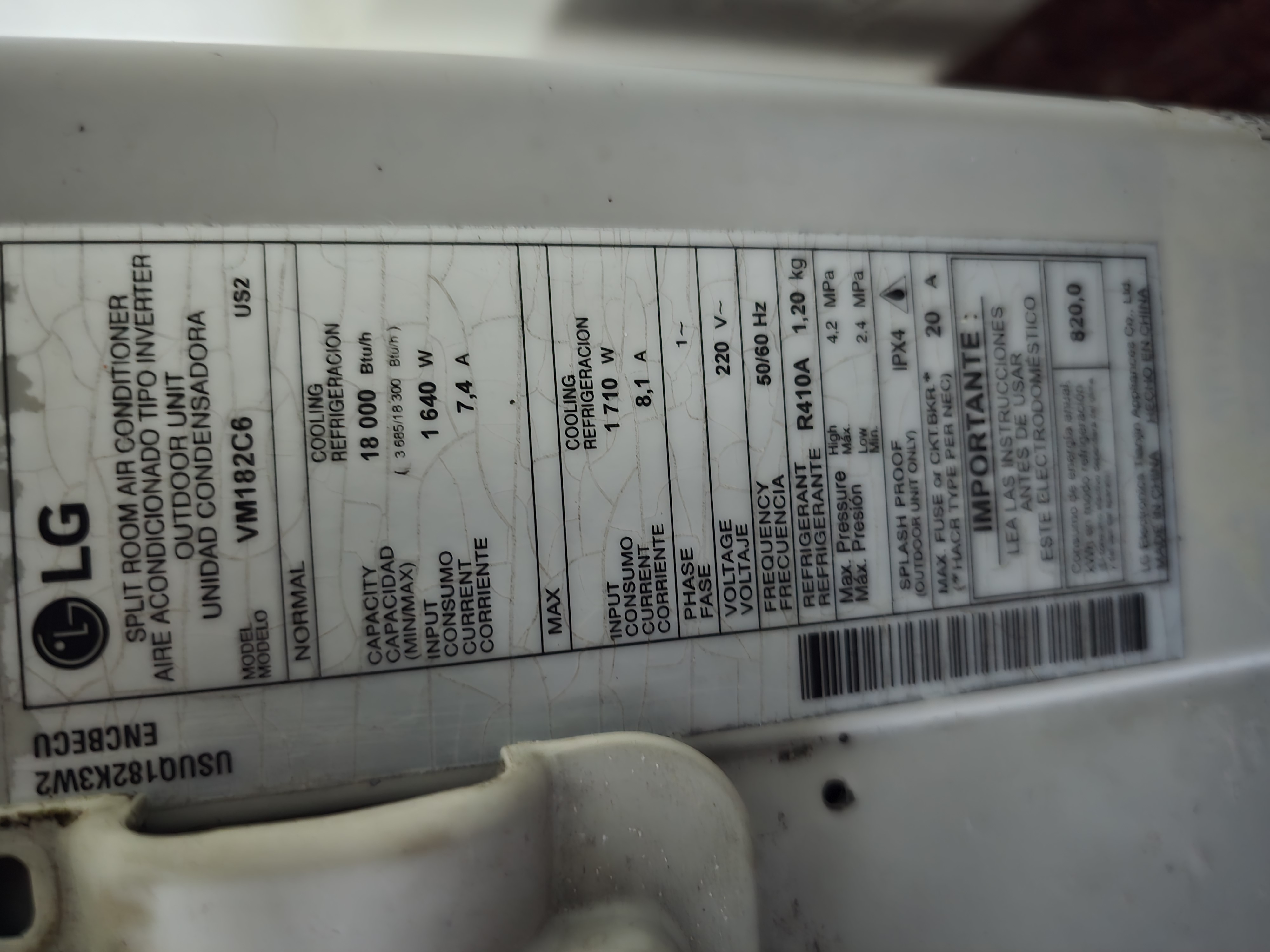 aires acondicionados y abanicos - aire acondicionado LG inverter de 18000btu luz 220 4
