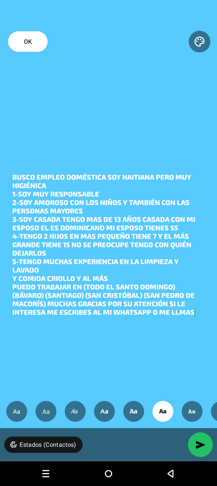 candidatos - BUSCO EMPLEO DOMÉSTICA SOY HAITIANA 