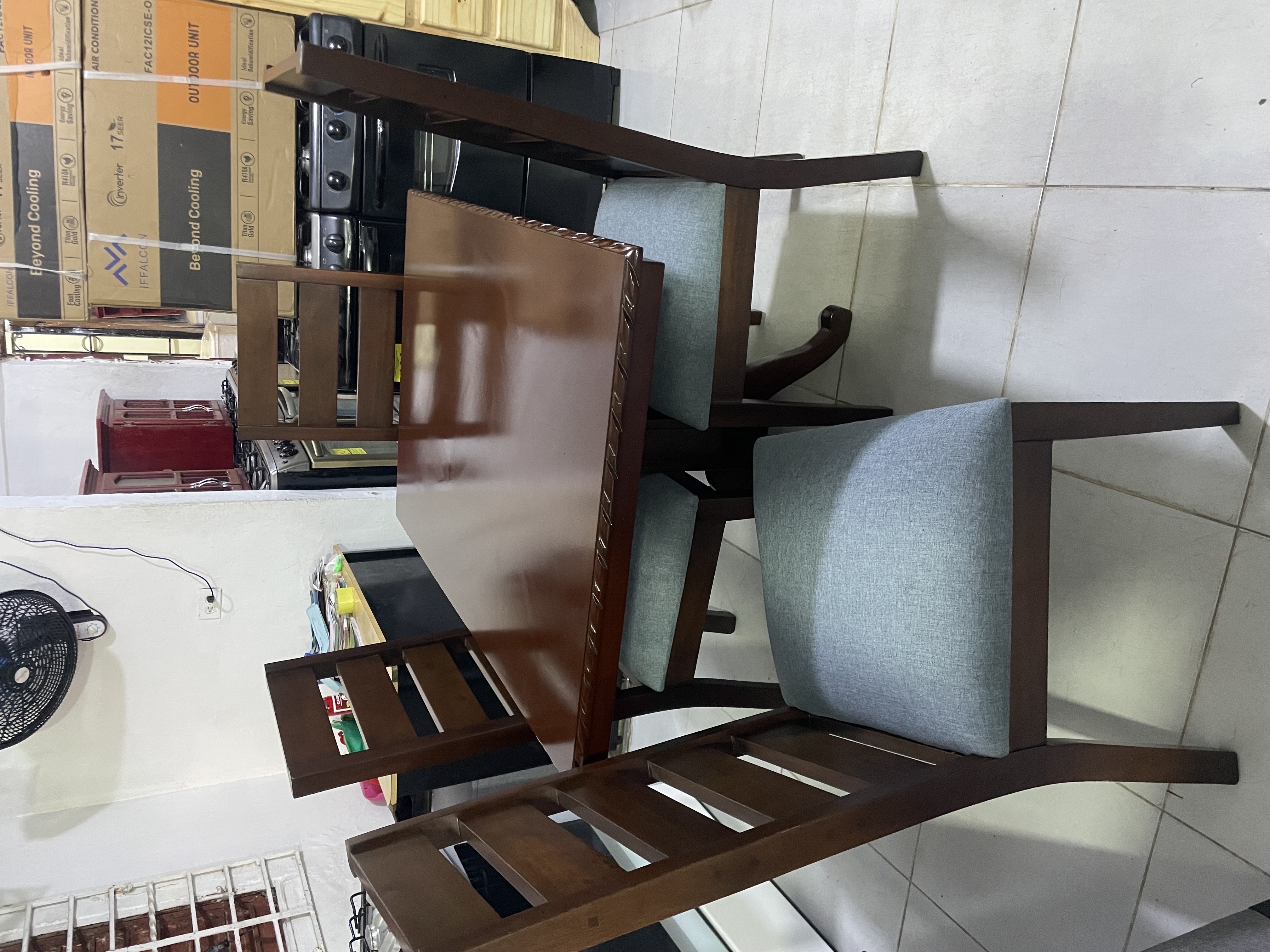 muebles y colchones - Juego de comedor 4 sillas elaborado en caoba Criollas con garantías 5