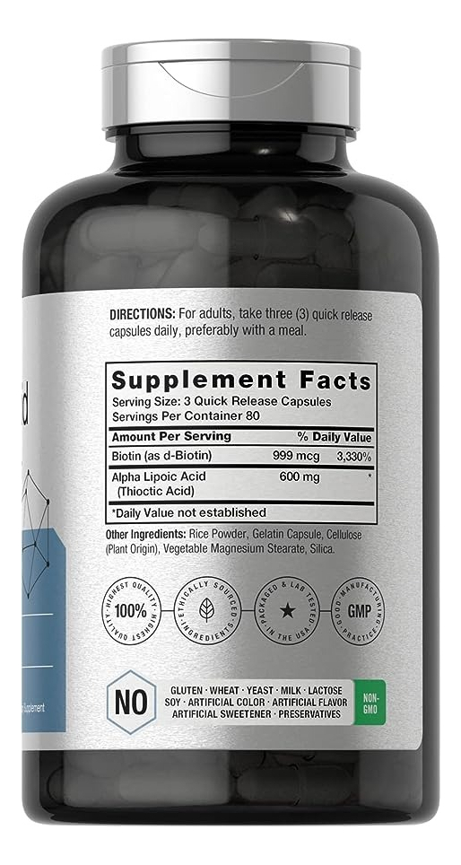 Salud y Equipamiento Médico - Horbaach Ácido Alfa Lipoico 1