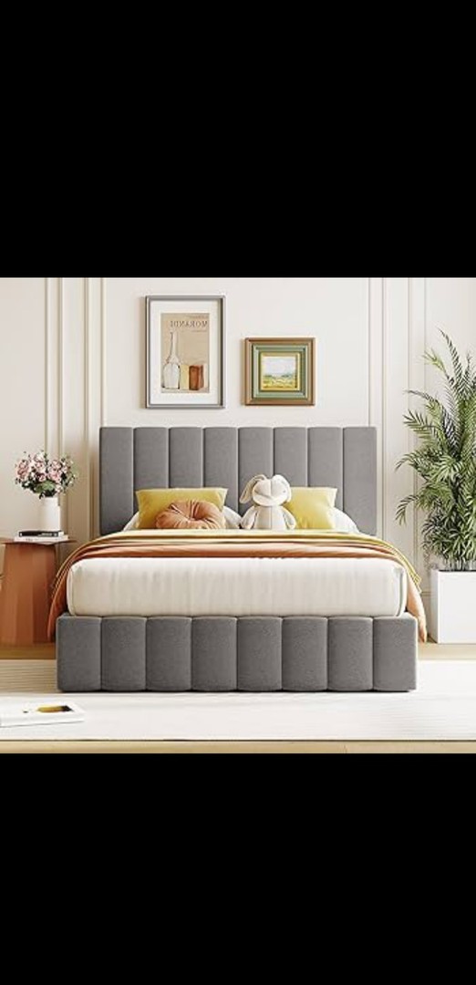 muebles y colchones - Base para cama gris tenemos mas diseños y colores