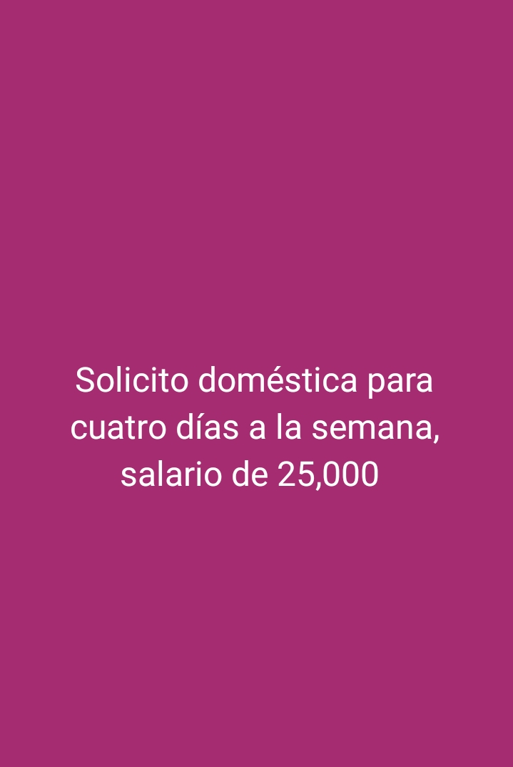 empleos disponibles - se busca doméstica para limpieza de apartamento para santo Domingo 