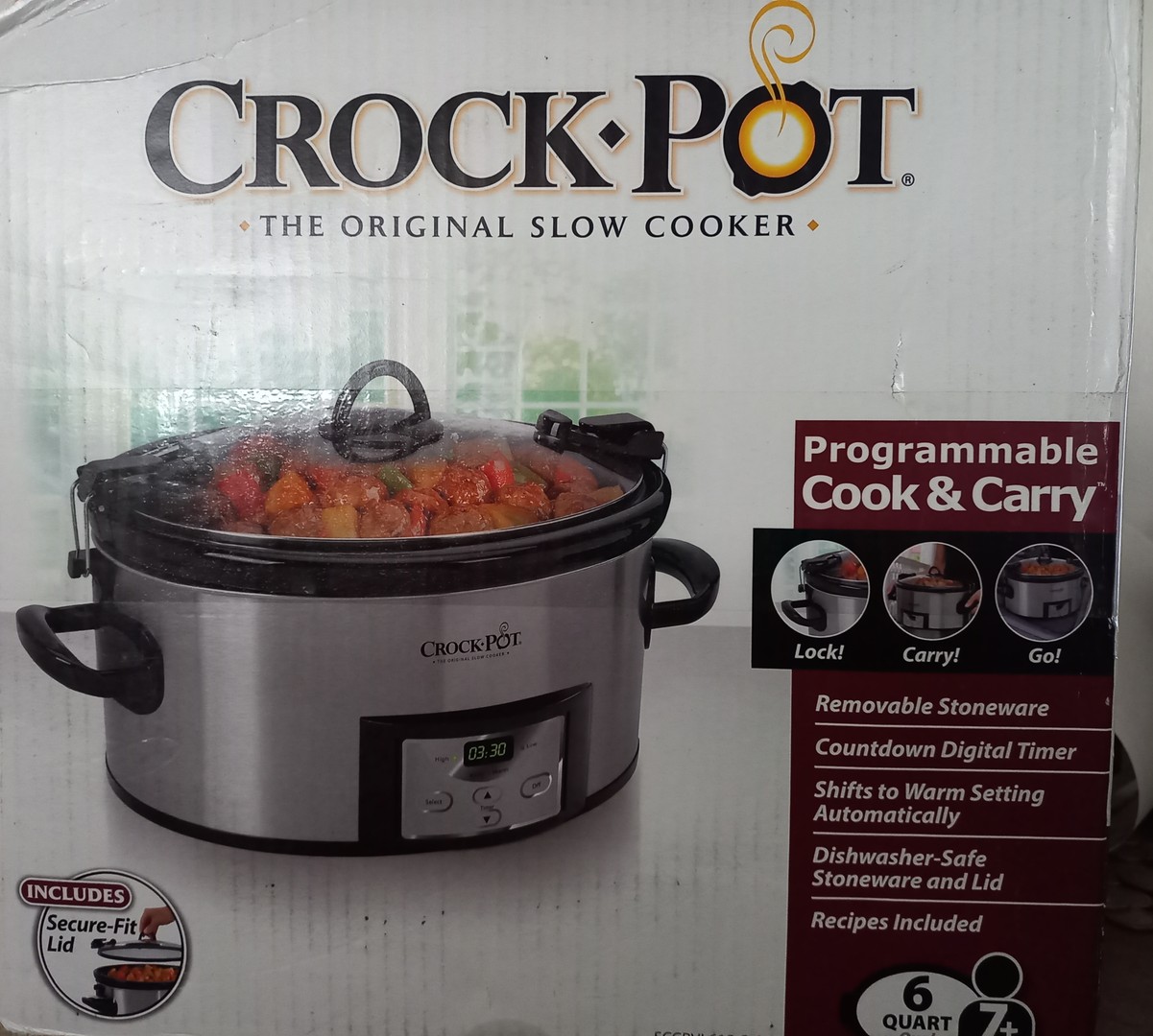 cocina - LA ORIGINAL OLLA DE COCIDO LENTO, MARCA CROCK POT DE 6 LITROS. 0