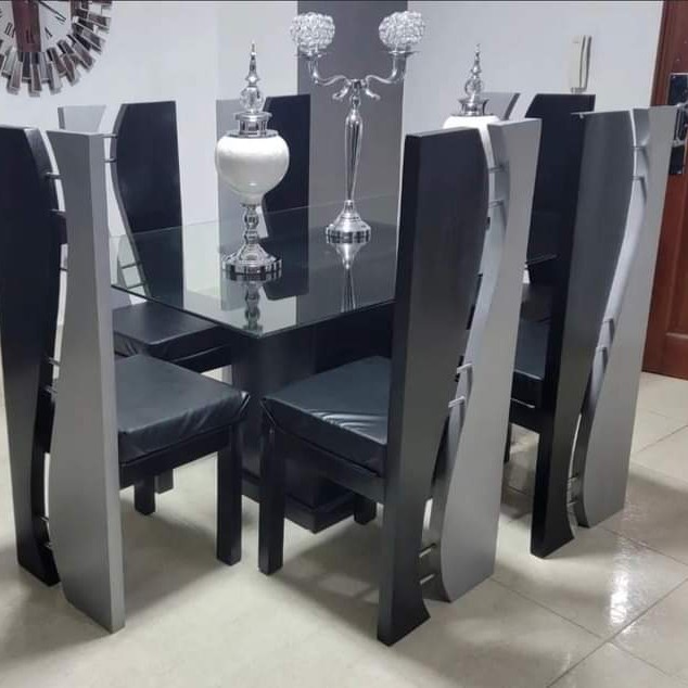 muebles y colchones - juego de comedor de 6 sillas 