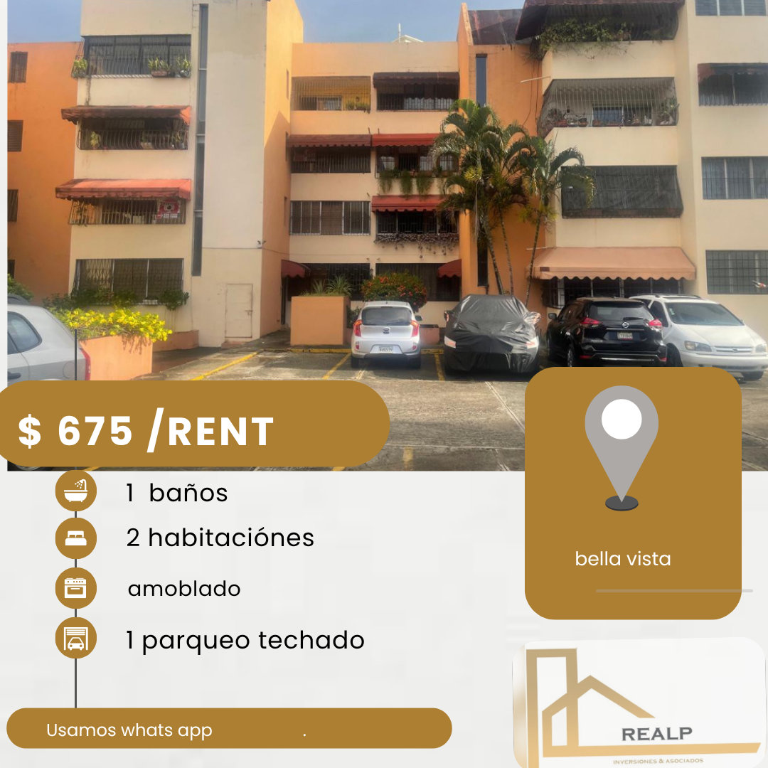 apartamentos - hermoso apartamento en bella vista  0
