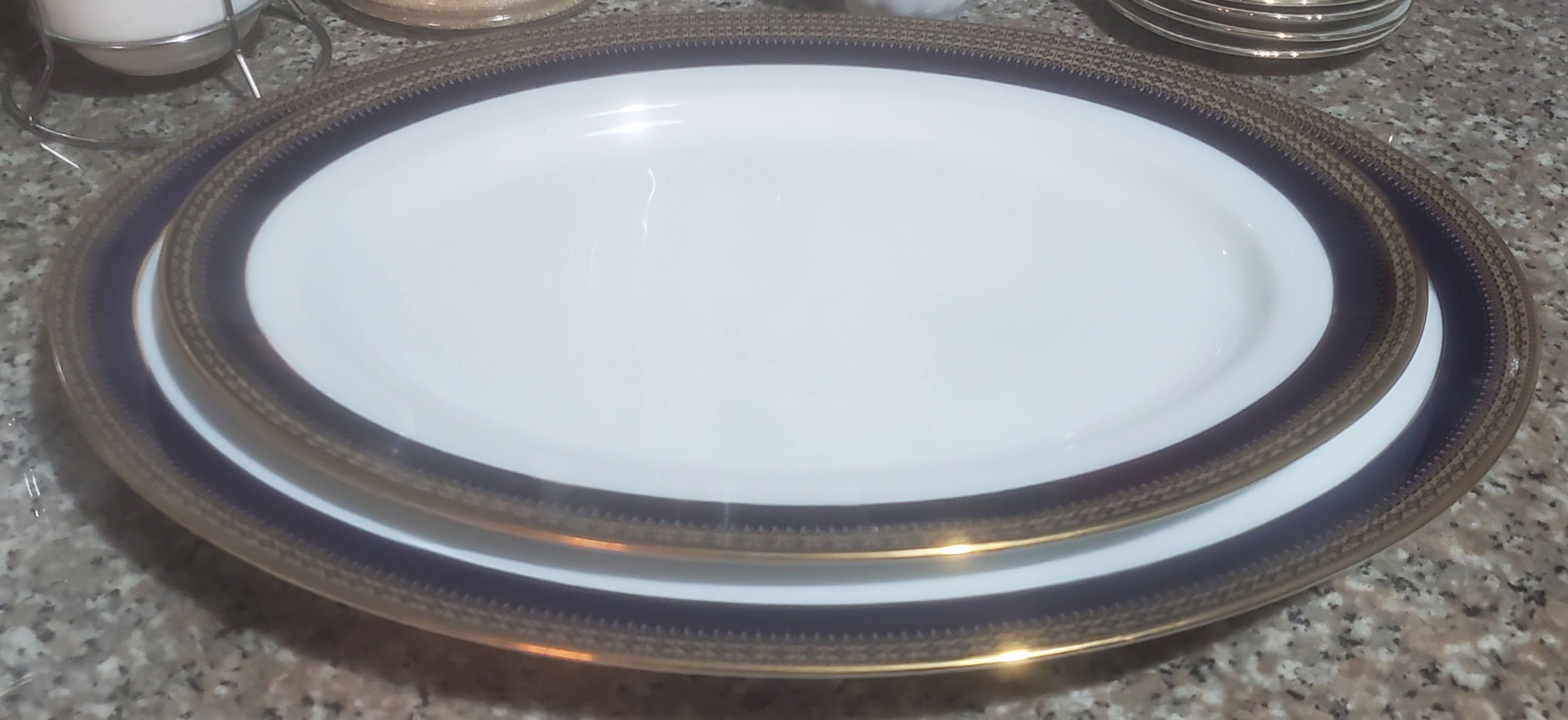 cocina - Set de dos platones de servir  porcelana  0