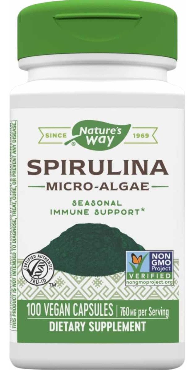 Salud y Equipamiento Médico - Espirulina 100caps Nature's Ways