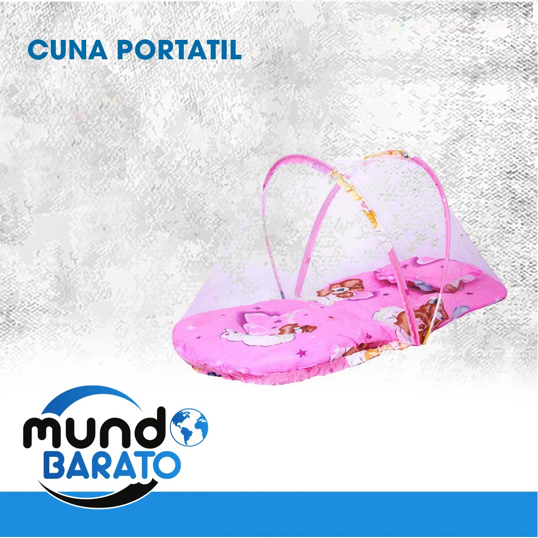 accesorios - Cuna de viaje para bebé, portátil, plegable, con mosquitera de verano.  0