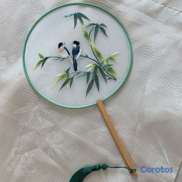 joyas, relojes y accesorios - abanico de mano con bordado 