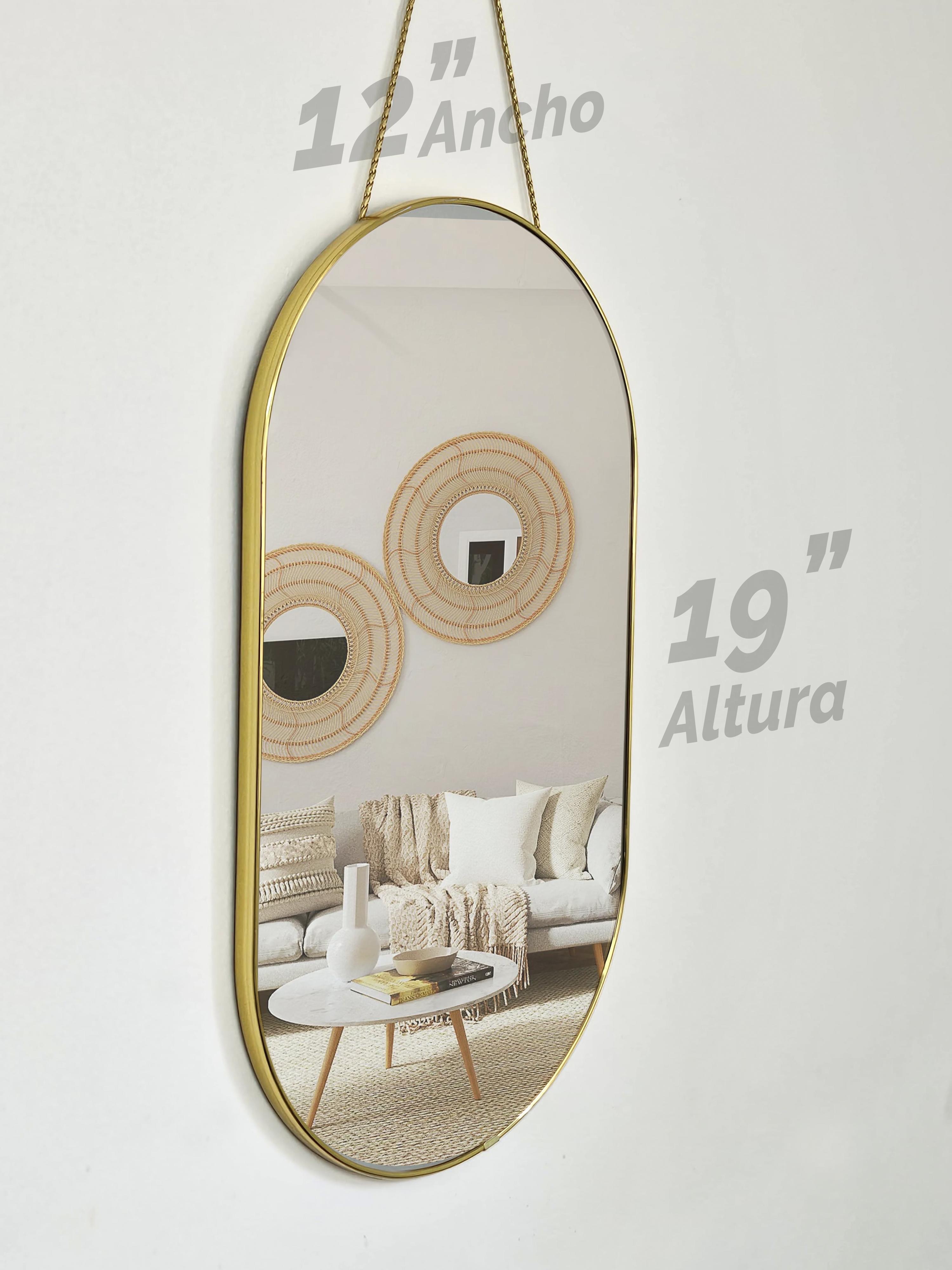 decoración y accesorios - Espejos redondo y ovalados dorados  0