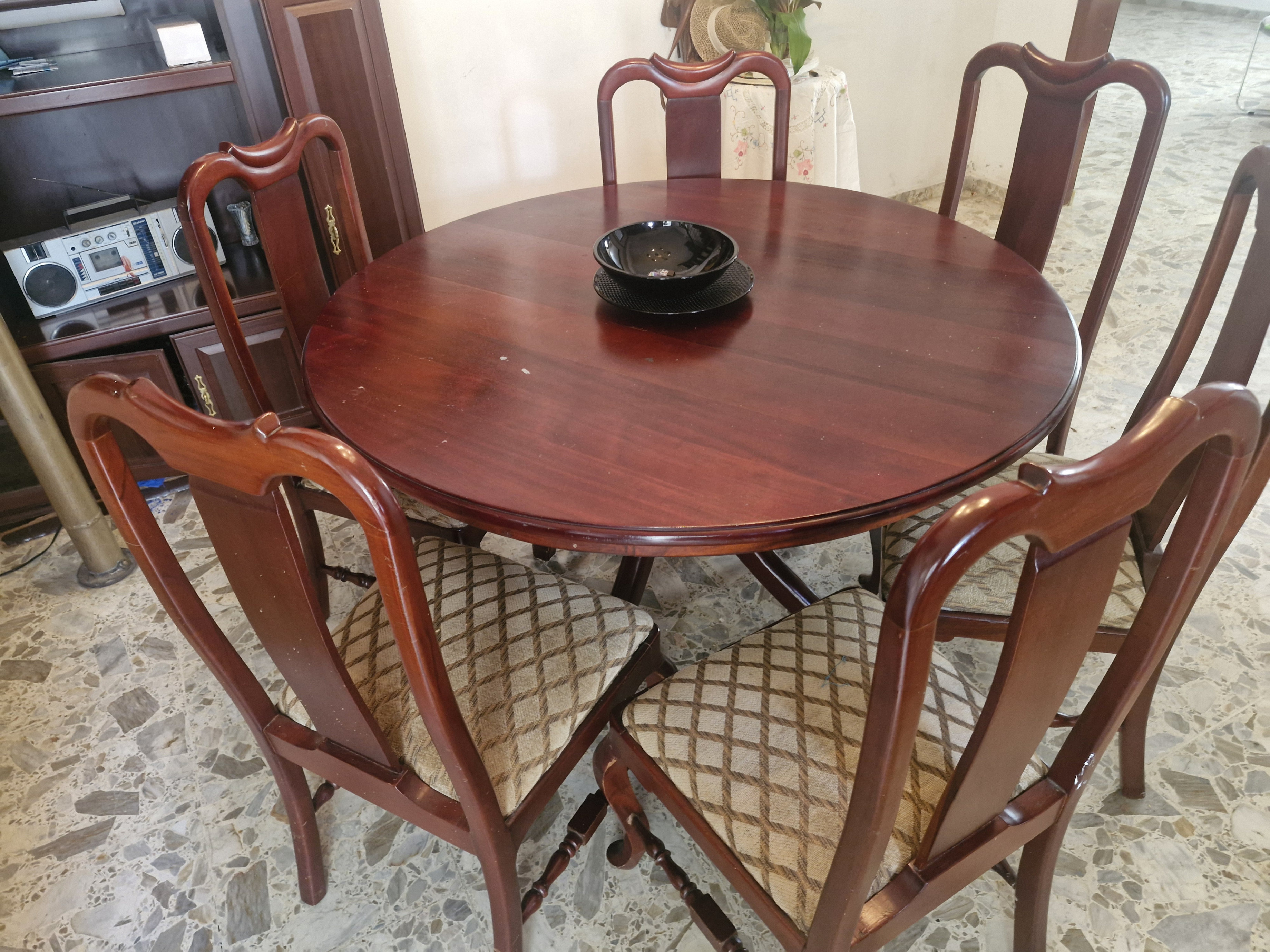 muebles y colchones - Juego comedor Caoba 3