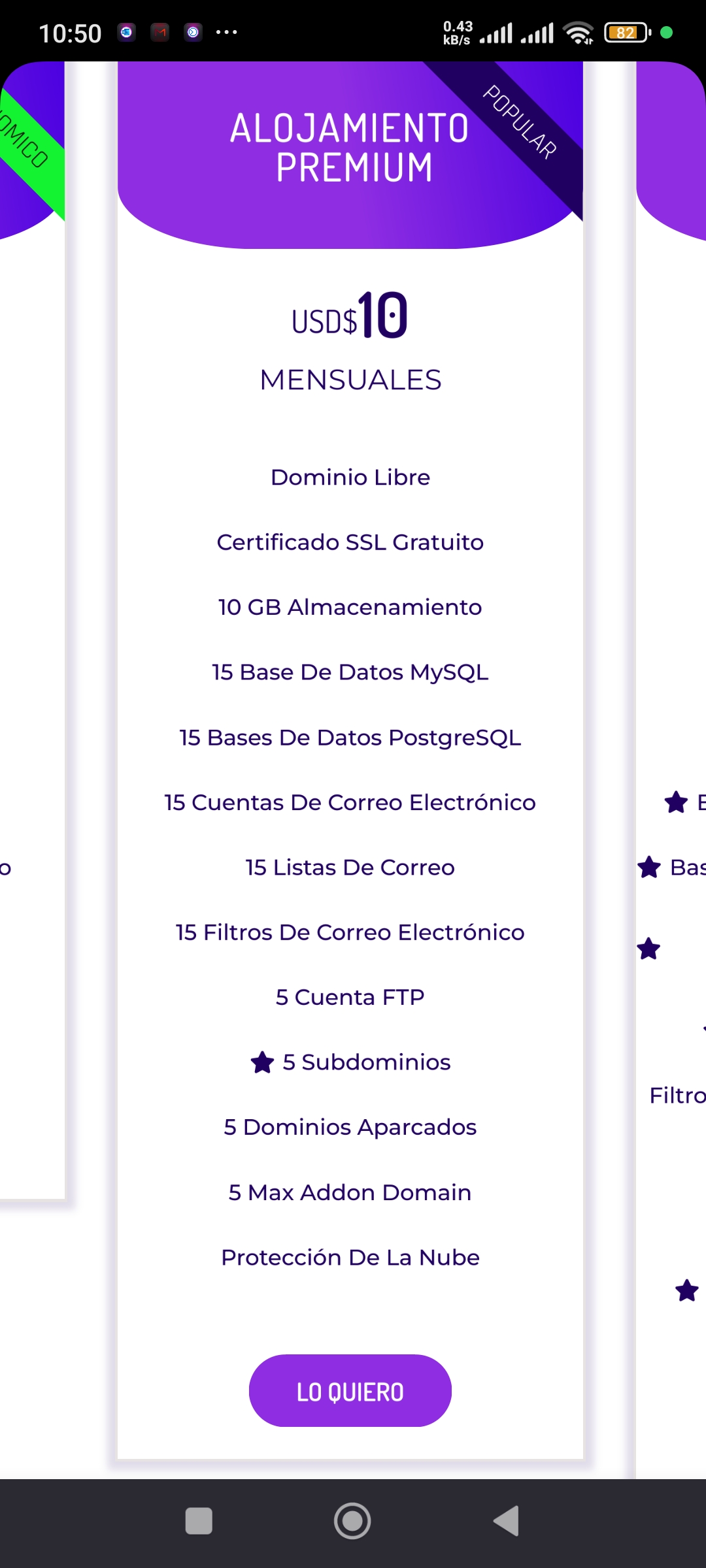 servicios profesionales - Venta de alojamiento web 2