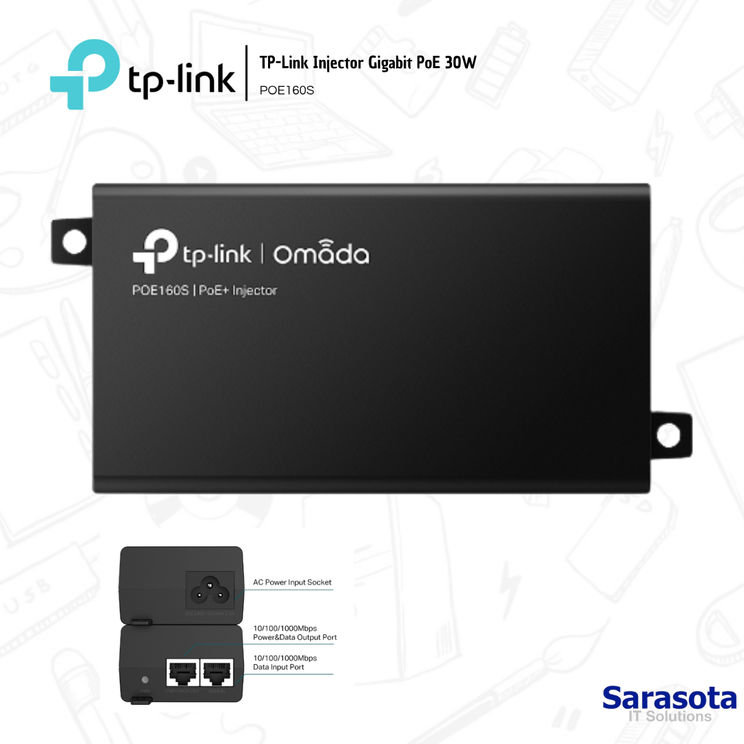 accesorios para electronica - TP-Link Injector Gigabit PoE 30W POE160S 2
