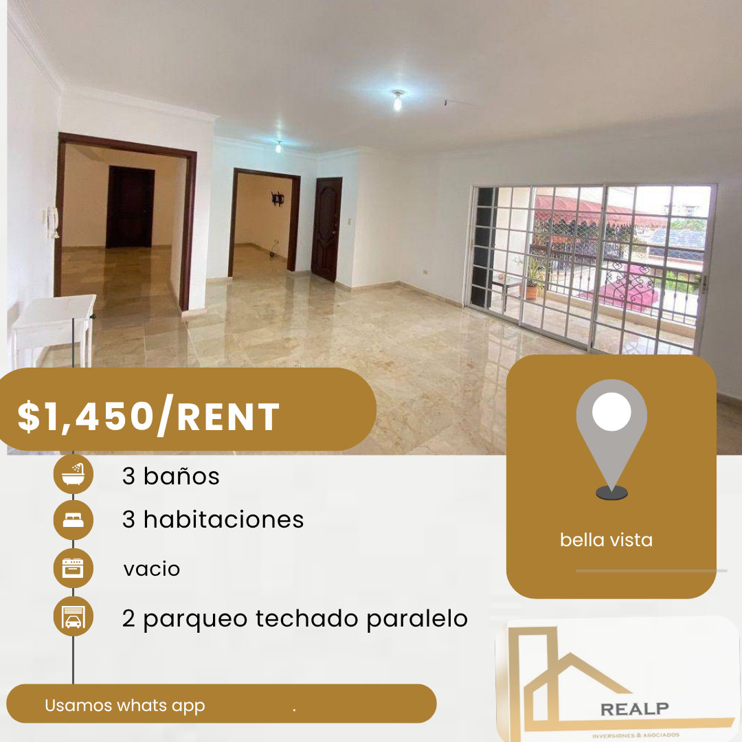 apartamentos - hermoso apartamento ubicado en bella vista  0