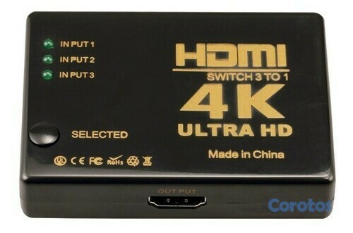 computadoras y laptops - SWITCH Venlogic HDMI 3x1 (Mod. DY706) 4K,control remoto 2