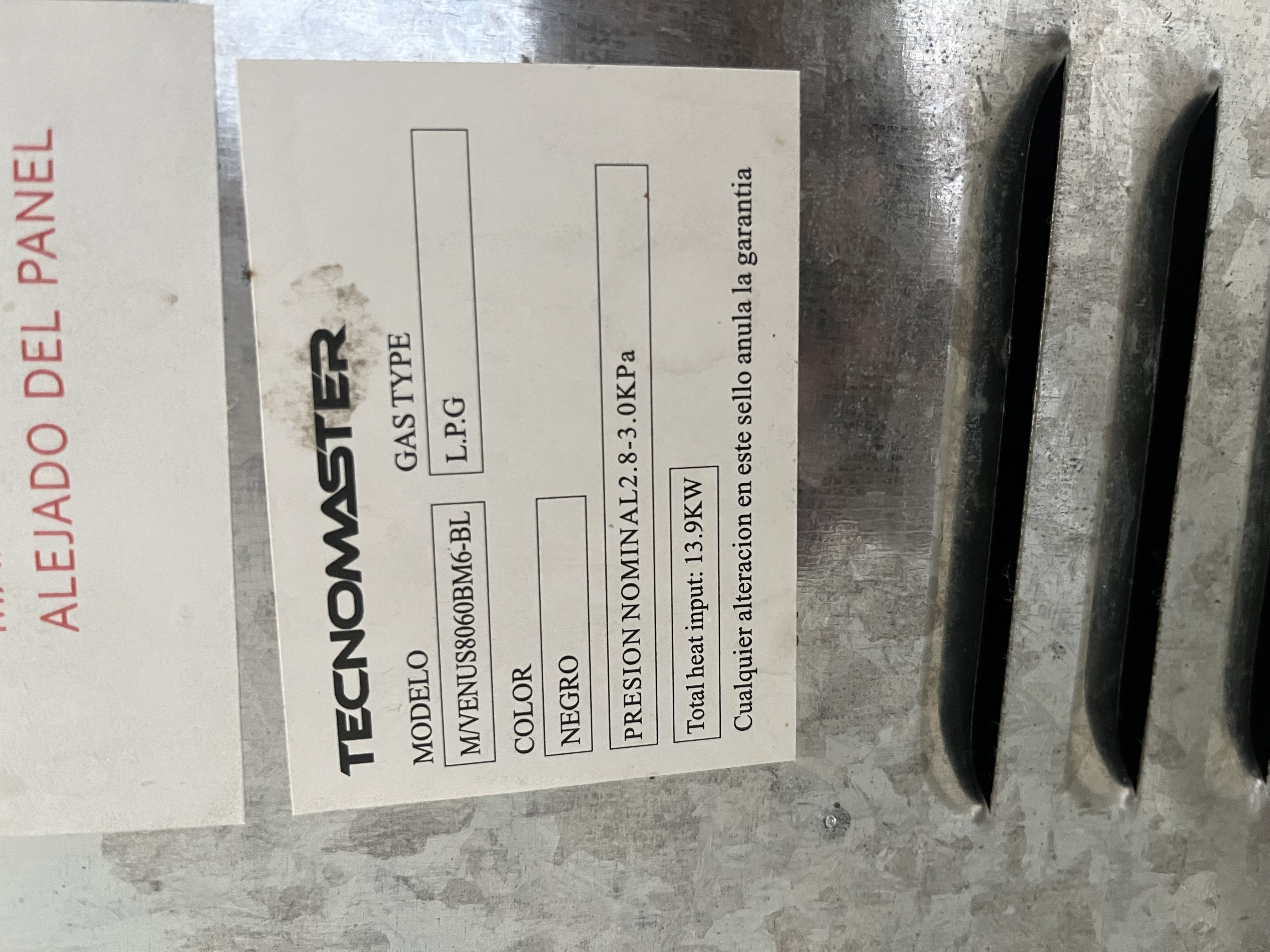 electrodomesticos - ESTUFA TECNOMASTER USADA  9
