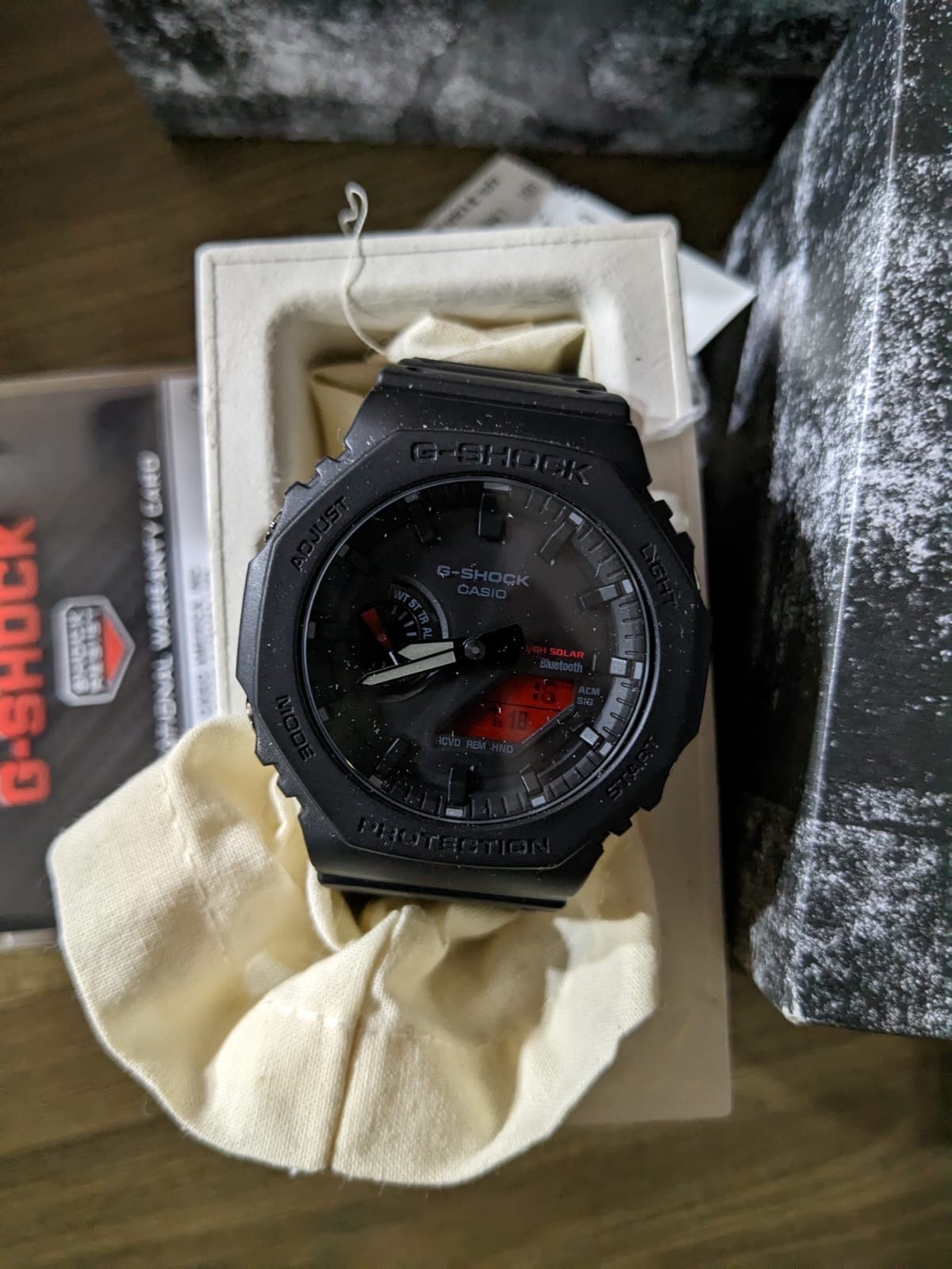 joyas, relojes y accesorios - Reloj Casio G-Shock GAB2100 Ana-Digi Bold Black Red 100% genuino.  0