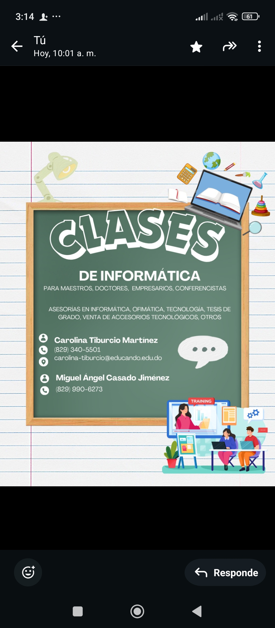 cursos y clases - CLASES DE INFORMÁTICA PARA MAESTROS, DOCTORES, CONFERENCISTAS, EMPRESARIOS 0