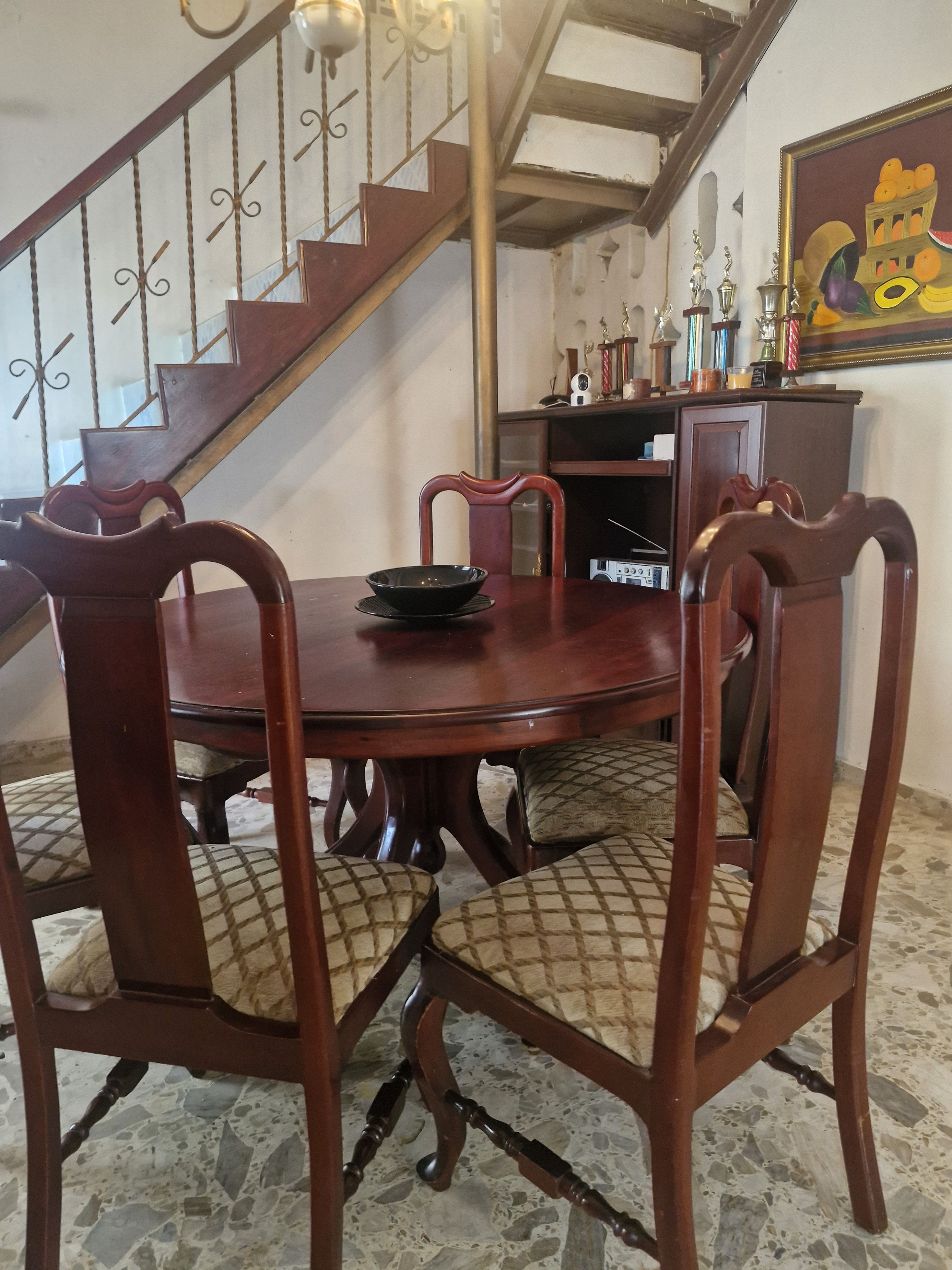 muebles y colchones - Juego comedor Caoba 1
