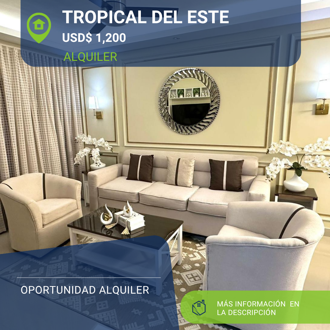 apartamentos - APARTAMENTO EN TROPICAL DEL ESTE – 2 hab 1