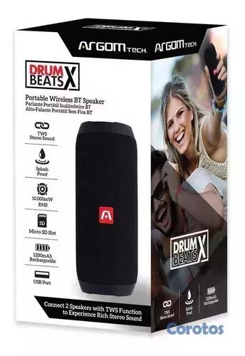 computadoras y laptops - BOCINA ARGOM DRUMBEATS BLUETOOTH, TWS, 10W, 4 HORA 3