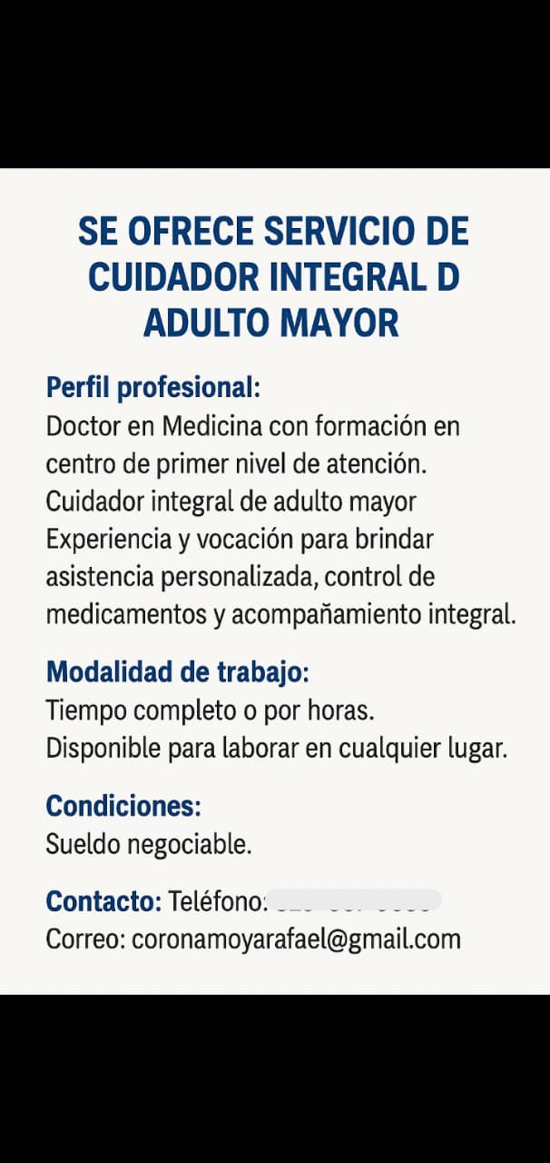 servicios profesionales - Cuidado integral de adultos mayores 0