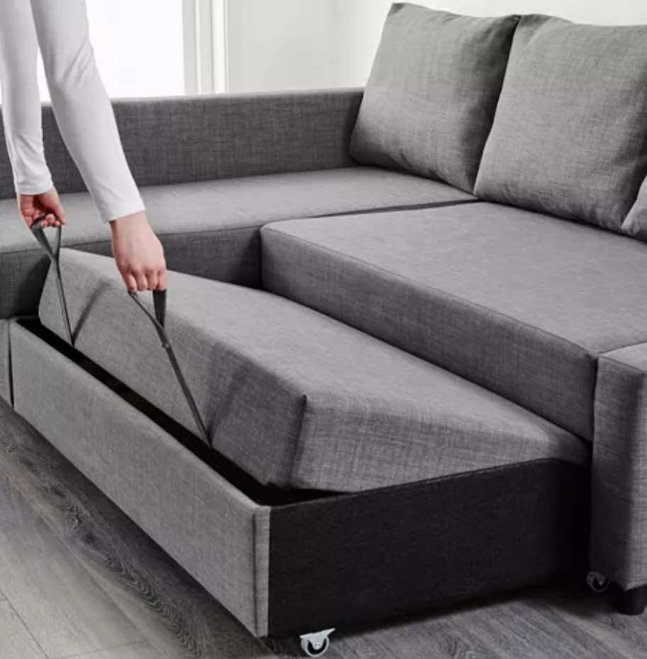 muebles y colchones - Mueble tipo L gris 