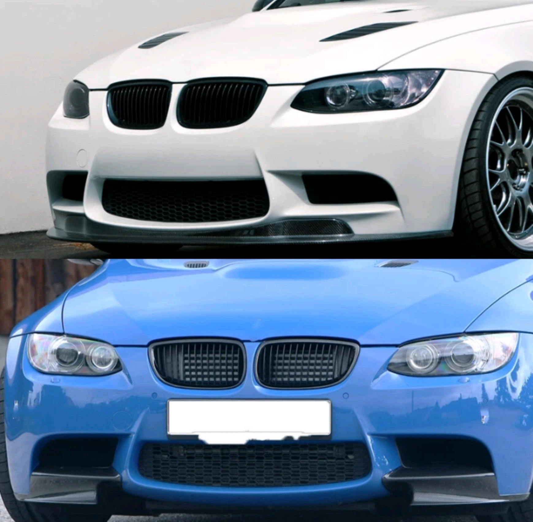accesorios para vehiculos - Rejilla parachoques, negro brillante, para BMW E92, E93, 328i, 335i, 2006 a 2010 4