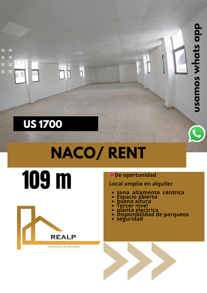 oficinas y locales comerciales - Local amplio en Naco 0