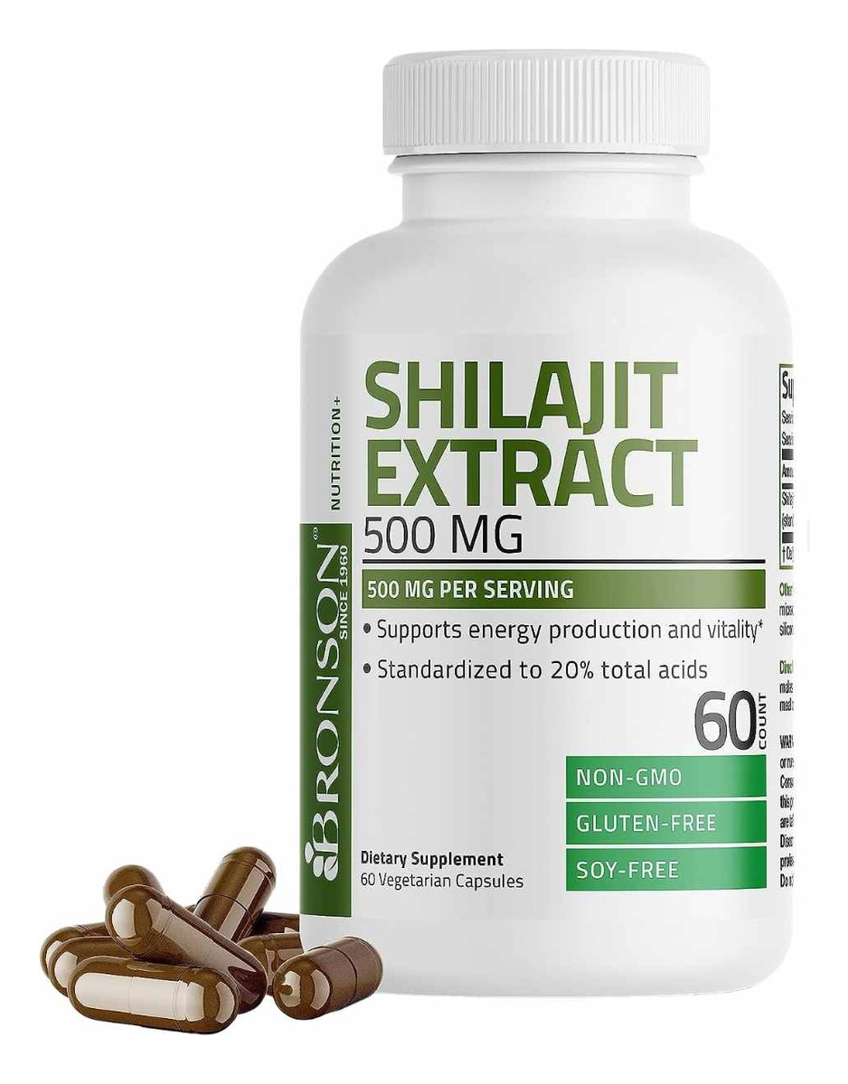 Salud y Equipamiento Médico - Shilajit 500 Mg 60 Cap Bronson - U - Unidad A $2265